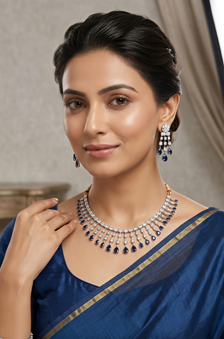 Rhodium Plated Platinum Finish AD Jewelry