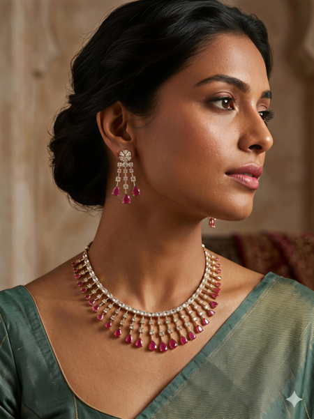 Rhodium Plated Platinum Finish AD Jewelry