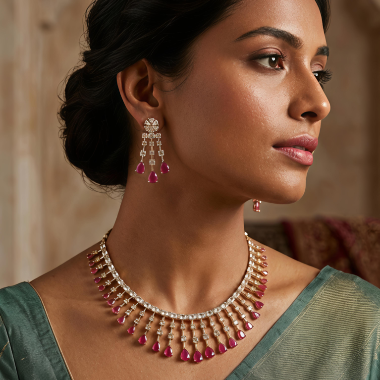 Rhodium Plated Platinum Finish AD Jewelry