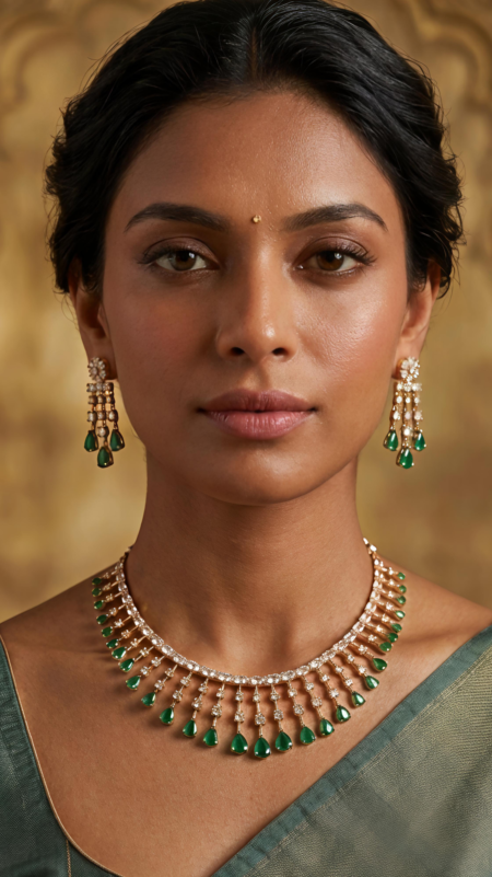 High-End Rhodium Plated CZ Bridal Set