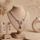 Red Stone Bridal Necklace Set